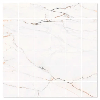 Marmor Mosaik Klinker <strong>Magnifica</strong>  Vit Matt 30x30 (5x5) cm
